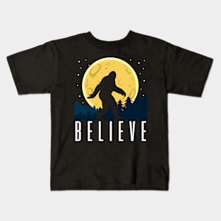 Bigfoot Believe Kids T-Shirt